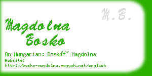 magdolna bosko business card